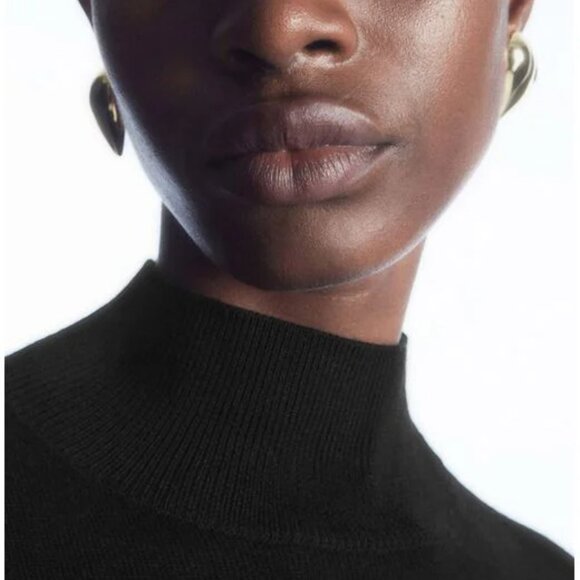 NWT COS Wool Turtleneck Maxi Sweater Dress Black Size S! VERY RARE! - Picture 7 of 17